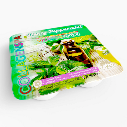 CollagenSpa 4 Step Pedi Tray Honey Pure Peppermint