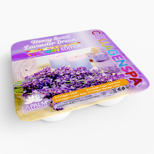 CollagenSpa 4 Step Pedi Tray Honey Sweet Lavender Fields