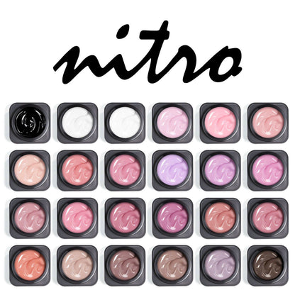 Nitro Professional Builder Gel in Jar – 24 Colors Nail Extension Gel 1.69oz