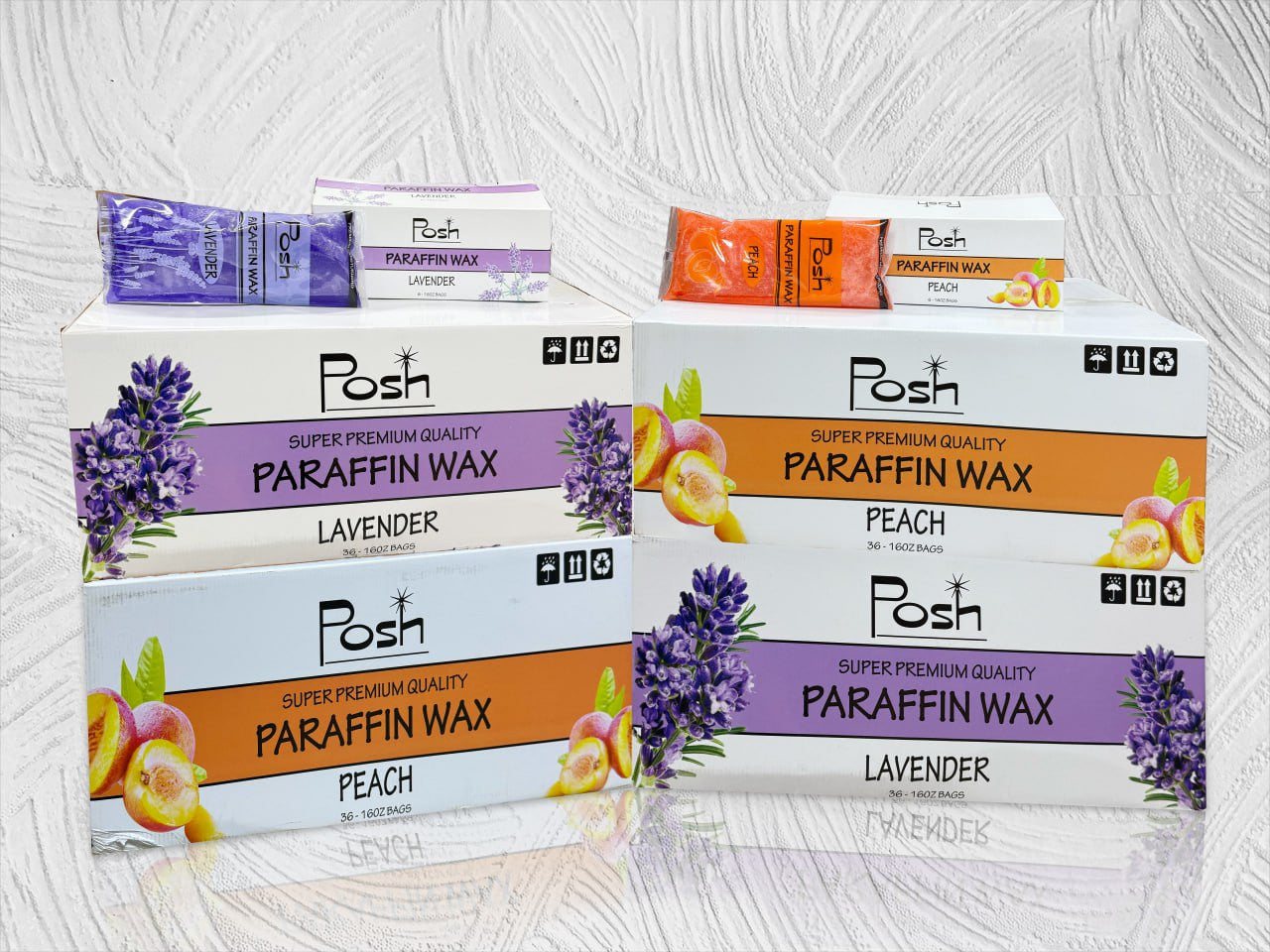 Posh Premium Paraffin Wax Peach Case of 36lbs