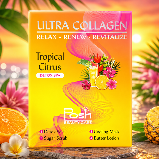 Posh Deluxe Pedicure Kit 4in1, CASE, TROPICAL