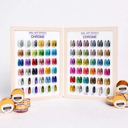Cre8tion Chrome Nail Art Effect 1g - Full set 72 Colors