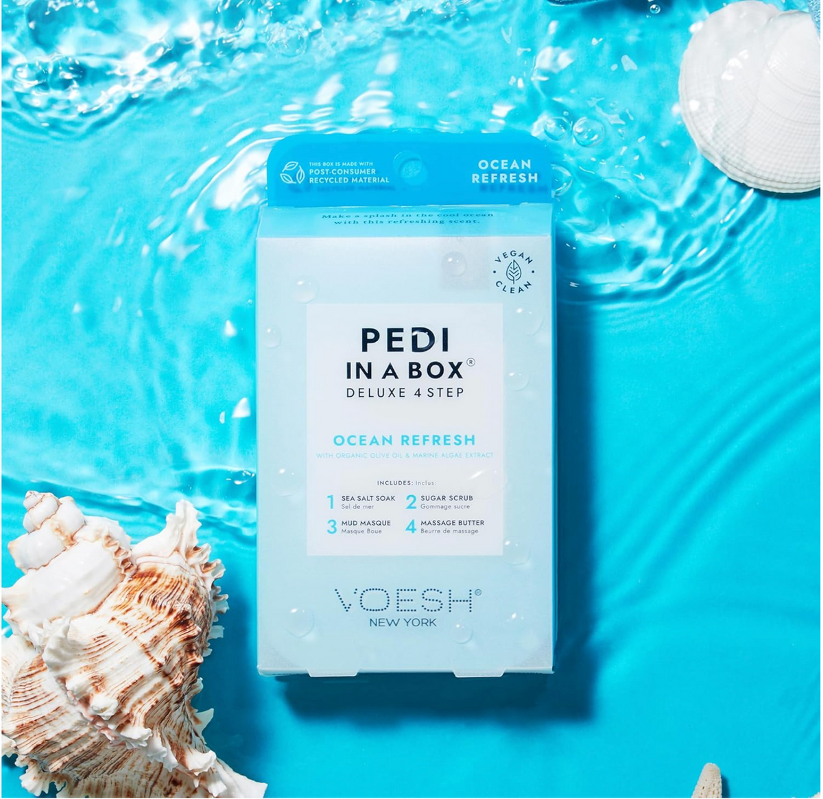 Voesh Pedi in Box 4-Step Ocean Refresh (Case 50 Pcs)