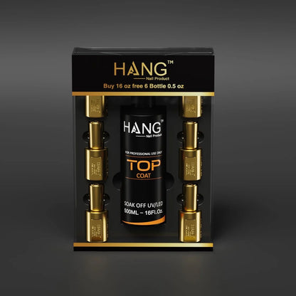 Top Coat Combo – 16oz with 6 Bottles + Extra 3 Duo Base & Top 0.5oz