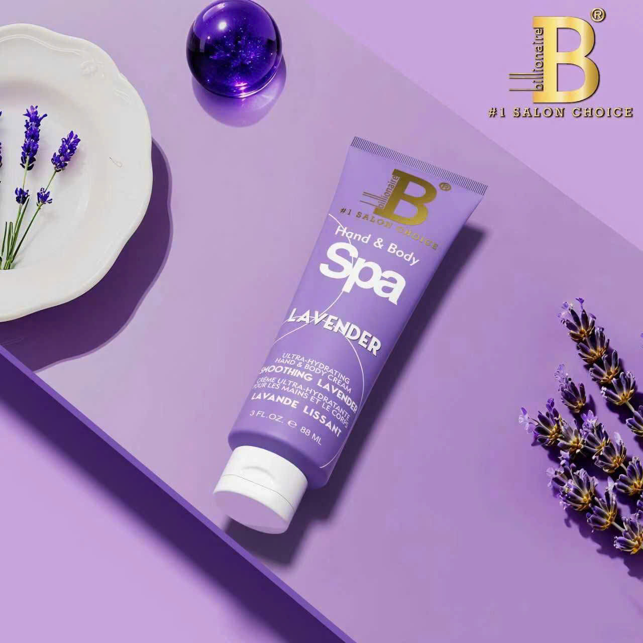 Billionaire - Hand & Body Lotion Cream Smoothing - Lavender 3oz