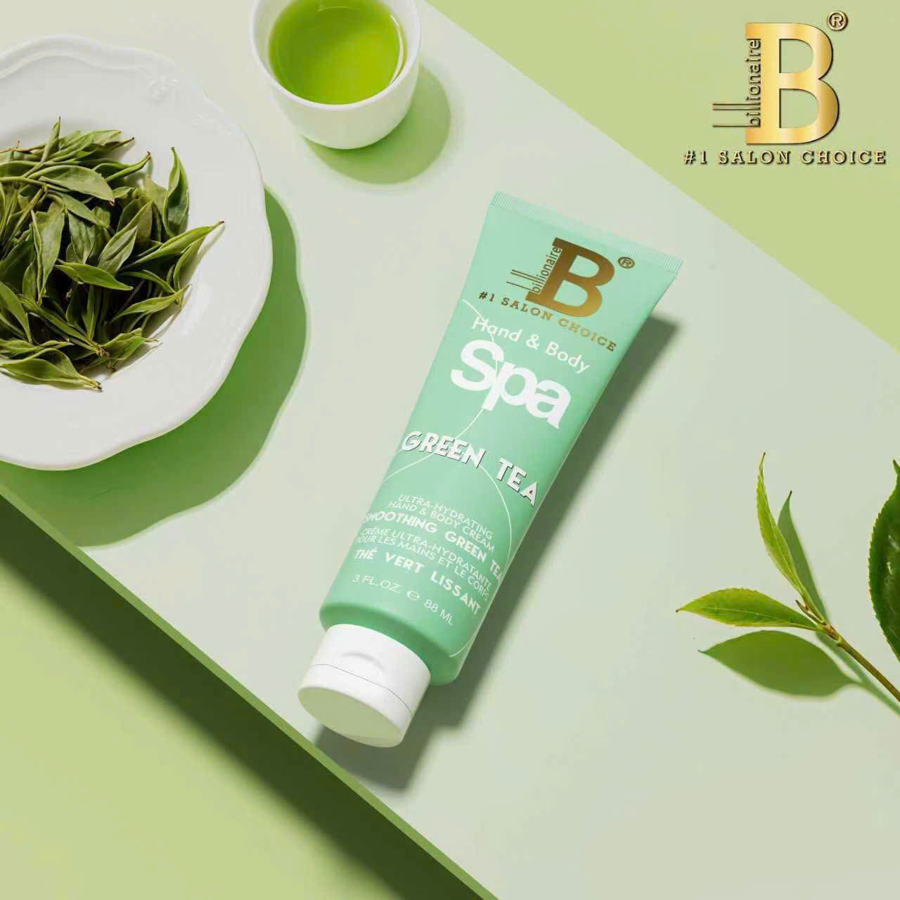 Billionaire - Hand & Body Lotion Cream Smoothing - Green Tea 3oz