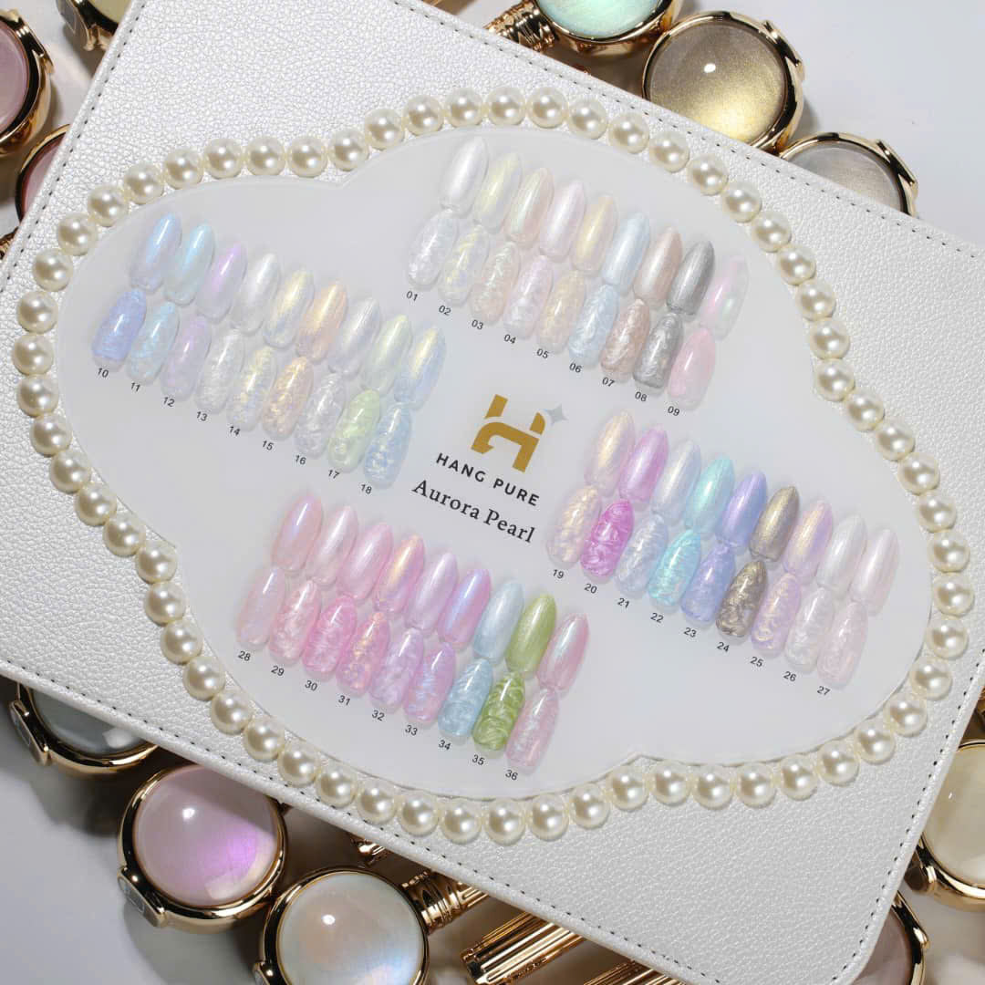 Aurora Pearl Gel Polish Collection – 36 Colors (01–36) | Hang Pure 18ml