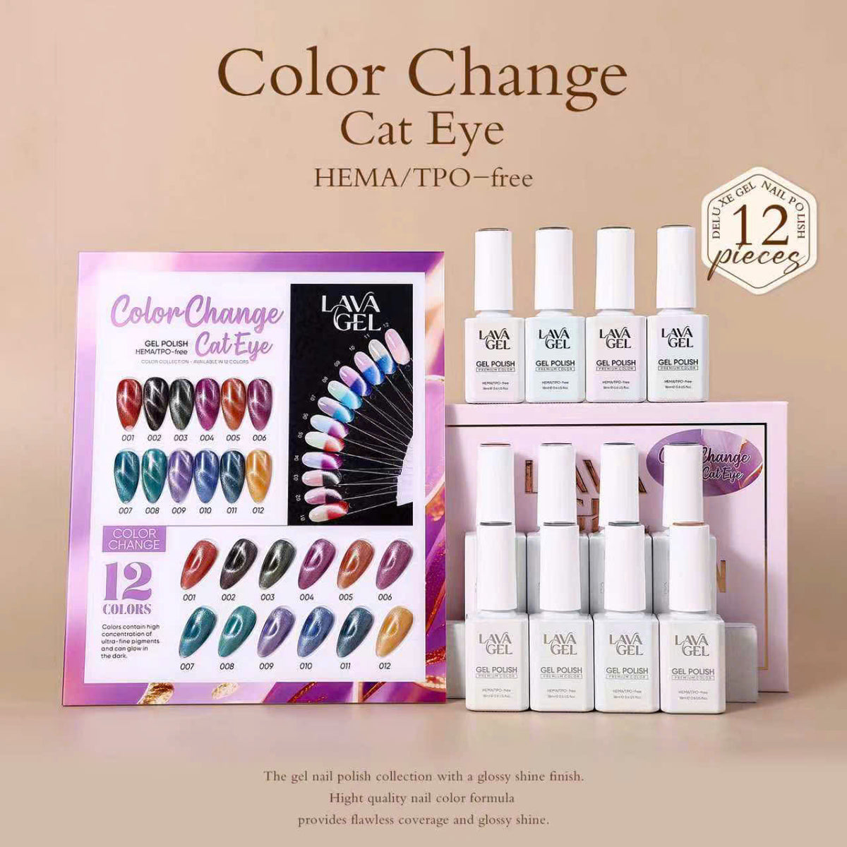 LavaGel Color Change Cat Eye 12 colors